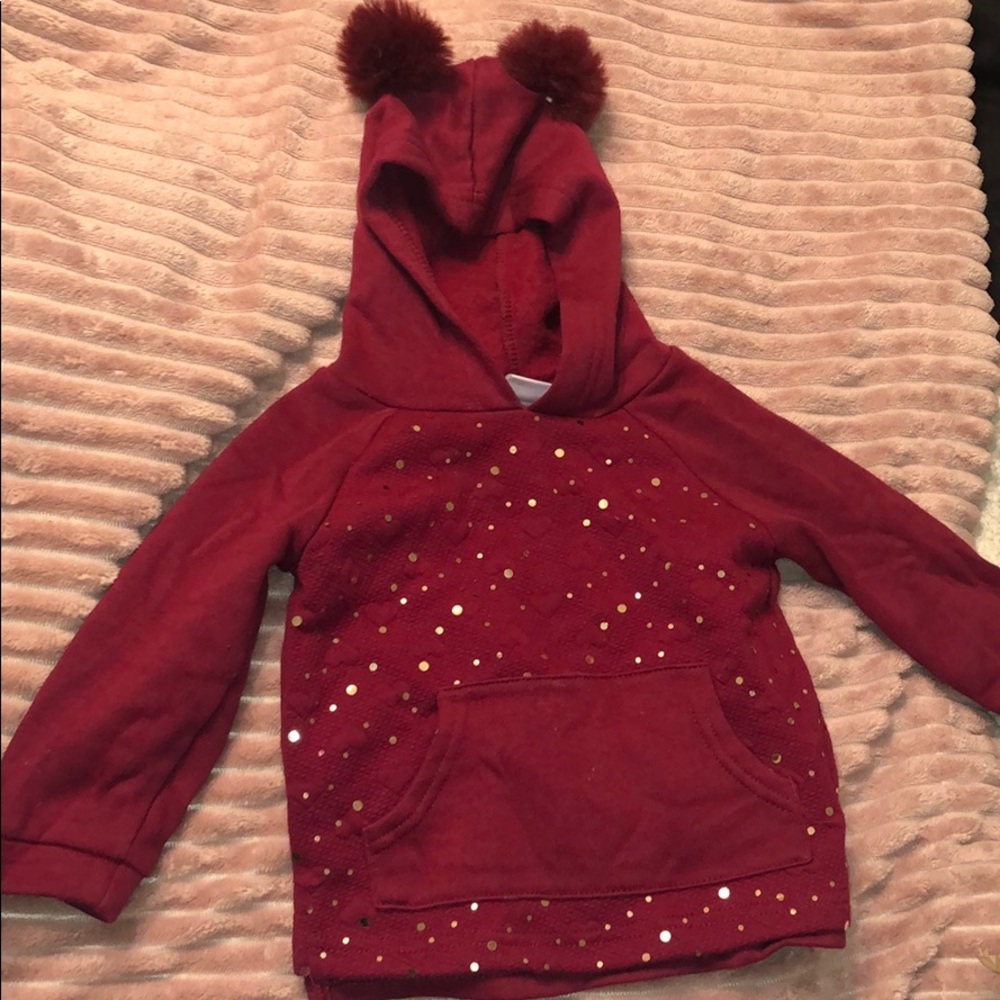 Burgundy baby girl sweater